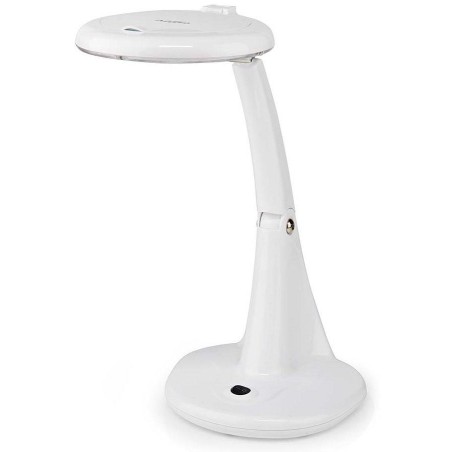 POŠKOZENÝ OBAL - NEDIS zvětšovací stolní LED lampa/ čočka 3 + 12 dioptrií/ spotřeba 6,5 W/ teplota 6500 K/ světelný tok 585 lm..
