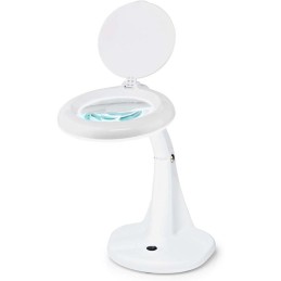 POŠKOZENÝ OBAL - NEDIS zvětšovací stolní LED lampa/ čočka 3 + 12 dioptrií/ spotřeba 6,5 W/ teplota 6500 K/ světelný tok 585 lm..