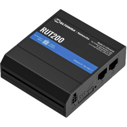 ROZBALENÉ - Teltonika RUT200 průmyslový router   1x LAN, 1x WAN, 1x SIM + eSIM, LTE, Wi-Fi 4