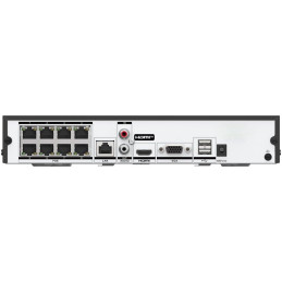HiLook Powered by HIKVISION/ NVR-108MH-C/8P(E)/ 8 kamer/ 8x PoE/ 8Mpix/ HDMI/ VGA/ 2x USB/ LAN/ 1x SATA/ Kov