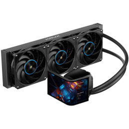 Krux vodní chladič CPU HydroArc 360 / 3x120mm ARGB / customizovaný LCD / černý