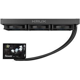 Krux vodní chladič CPU HydroArc 360 / 3x120mm ARGB / customizovaný LCD / černý