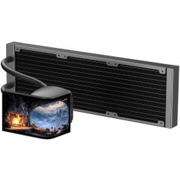 Krux vodní chladič CPU HydroArc 360 / 3x120mm ARGB / customizovaný LCD / černý