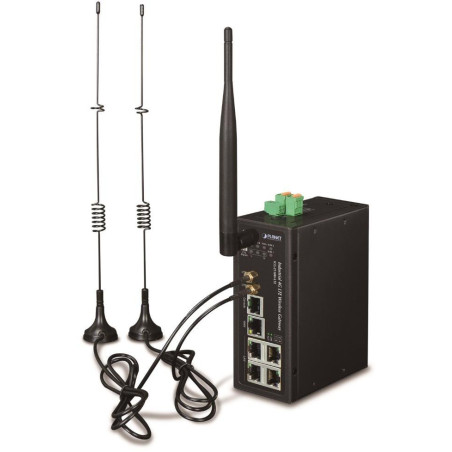 OPRAVENÉ - POUŽITÉ - Planet IoT/M2M průmyslová brána, 1xWAN+3xLAN 1Gb, 2xLTE, WiFi ac, 3xCOM, I/O, DIN, IP30, -35/+75C, ...