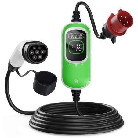EVSE AC přenosná, třifázová nabíječka pro elektromobily, pro domácnosti, 11kW, 400 V, 16 A, 6 m kabel s konektorem T2