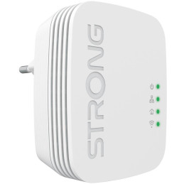 STRONG sada 2 adaptérů Powerline WI-FI 600 DUO MINI/ Powerline 600 Mbit/s/ Wi-Fi 300 Mbit/s/ 2x LAN/ bílý
