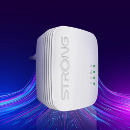 STRONG sada 2 adaptérů Powerline WI-FI 600 DUO MINI/ Powerline 600 Mbit/s/ Wi-Fi 300 Mbit/s/ 2x LAN/ bílý