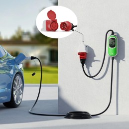 EVSE AC přenosná, třifázová nabíječka pro elektromobily, pro domácnosti, 11kW, 400 V, 16 A, 6 m kabel s konektorem T2
