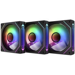 Krux ventilátor Corvus 120 ARGB KIT / 3x120 mm ARGB fan / infinity mirror efekt