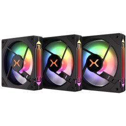 Krux ventilátor Corvus 120 ARGB KIT / 3x120 mm ARGB fan / infinity mirror efekt