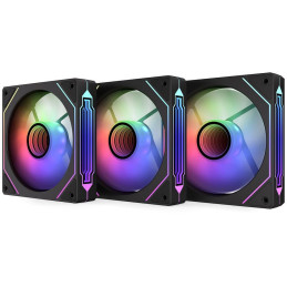 Krux ventilátor Corvus 120 Reverse ARGB KIT / 3x120 mm ARGB fan / infinity mirror efekt