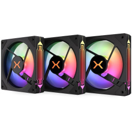 Krux ventilátor Corvus 120 Reverse ARGB KIT / 3x120 mm ARGB fan / infinity mirror efekt