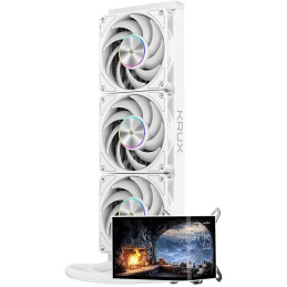 Krux vodní chladič CPU HydroArc 360 / 3x120mm ARGB / customizovaný LCD / bílý