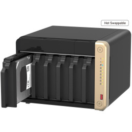 QNAP TS-664-8G   6xSATA, 8GB RAM, 2x M.2 NVMe slot, 1xPCIe, 1xHDMI 4K, 2x2,5GbE, 4xUSB