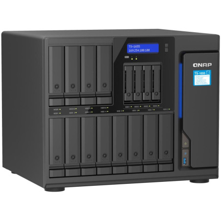 QNAP TS-1655-8G   12x 3,5"+ 4x 2,5" SATA, 8GB RAM, 2x M.2 NVMe slot, 2x 2,5GbE, 3x PCIe