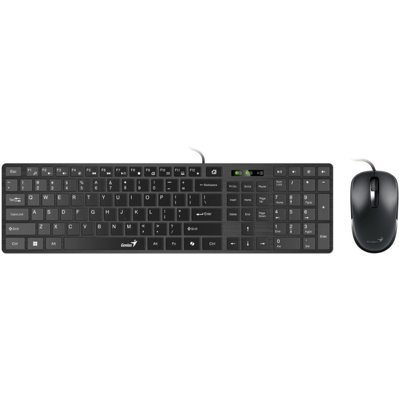 POŠKOZENÝ OBAL - GENIUS Slimstar C126/ Drátový set/ Copilot/ USB/ černá/ CZ+SK layout