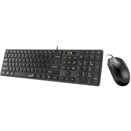 POŠKOZENÝ OBAL - GENIUS Slimstar C126/ Drátový set/ Copilot/ USB/ černá/ CZ+SK layout