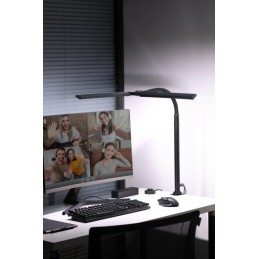 IMMAX LED Iineární lampička na monitor OFFICE/ 950lm/ CCT/ stmívatelná/ externí ovládací tlačítko/ černo-šedá