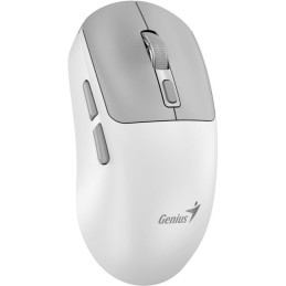 GENIUS NX-8260S BT White/ 2400 dpi/ bezdrátová/ duální BT+2,4GHz/ tichá/ rychlé nabíjení/ ultralehká/ Copilot/ bílošedá