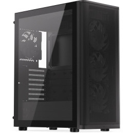 Endorfy skříň Ventum 400 ARGB / ATX / 4x120mm ARGB fan / 2xUSB 3.0 / USB-C / mesh panel / tvrzené sklo / černá
