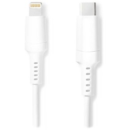 NEDIS Lightning kabel/ USB 2.0/ Apple Lightning 8pinový/ USB-C zástrčka/ kulatý/ bílý/ box/ 1m