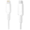 NEDIS Lightning kábel / USB 2.0 / Apple Lightning 8pinový / USB-C zástrčka / okrúhly / biely / box / 1m