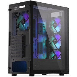 Endorfy skříň Ventum 400 ARGB / ATX / 4x120mm ARGB fan / 2xUSB 3.0 / USB-C / mesh panel / tvrzené sklo / černá