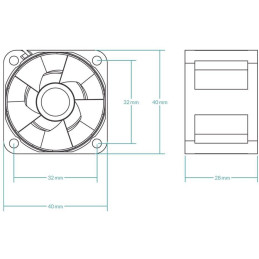 ARCTIC ventilátor pro servery S4028-15K / 40x28mm fan / 15000 rpm