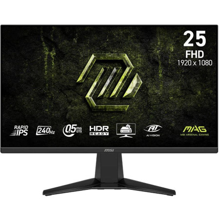 MSI MAG 255F X24/ 24,5"/ 1920x1080/ IPS/ 240Hz/ 0,5ms/ 300cd/m2/ 1000:1/ HDMI/ DP/ VESA/ černý