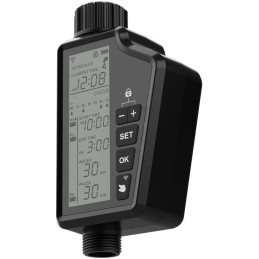 IMMAX NEO LITE SMART zavlažovací ventil, Wi-Fi, IP65, černý, TUYA