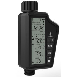 IMMAX NEO LITE SMART zavlažovací ventil, Wi-Fi, IP65, černý, TUYA