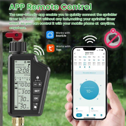 IMMAX NEO LITE SMART zavlažovací ventil, Wi-Fi, IP65, černý, TUYA