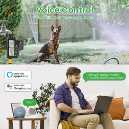 IMMAX NEO LITE SMART zavlažovací ventil, Wi-Fi, IP65, černý, TUYA