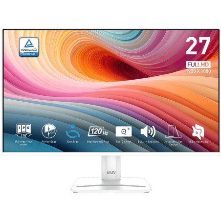 MSI PRO MP275W E2/ 27"/ 1920x1080 / IPS/ 120Hz/ 1ms/ 300cd/m2/ 1500:1/ HDMI/ DisplayPort/ VESA/ bílý