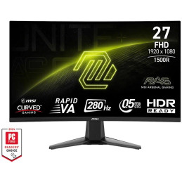 MSI MAG 276CXF/ 27"/ 1920x1080/ VA/ 280Hz/ 0,5ms/ 300cd/m2/ 4000:1/ HDMI/ DP/ VESA/ černý