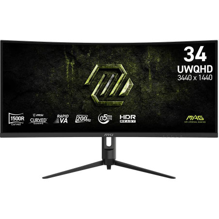 MSI Gaming MAG 342CQRF/ 34"/ 3440x1440/ VA/ 200Hz/ 0,5ms/ 300cd/m2/ 3500:1/ HDMI/ DP/ VESA/ černý