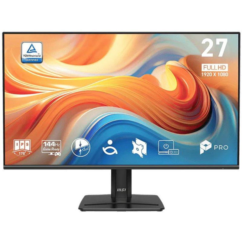 MSI PRO MP271 E14A/ 27"/ 1920x1080/ IPS/ 144Hz/ 1ms/ 300cd/m2/ 1500:1/ HDMI/ DP/ VESA/ černý