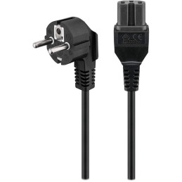 PremiumCord Kabel síťový 230V k počítači 2m  IEC 320 C15 konektor s drážkou