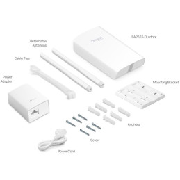 TP-Link EAP603-Outdoor Omada AX1800 Wi-Fi 6 AP, 574Mbps7t 2.4 GHz + 1201 Mbps 5GHz, 1x GLAN, IP65