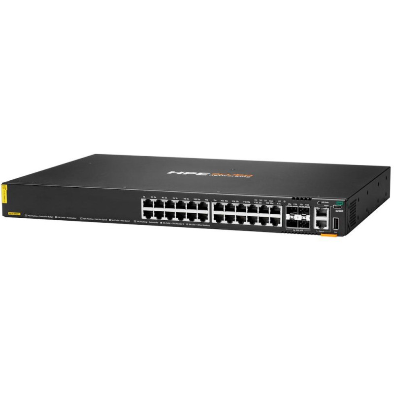 HPE Aruba Networking 6200F 24G Class4 PoE 4SFP+ 370W Switch