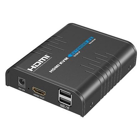 XtendLan HDMI přenos po LAN, pouze přijímač, UDP/Multicast, 100Mbps@1080p, přenos USB, funkce KVM