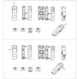 DAHUA chytrý domácí zvonek s kamerou DB41AB/ Wi-Fi/ 4Mpix/ H.265/ krytí IP65/ IR až 10m/ černý/ CZ app