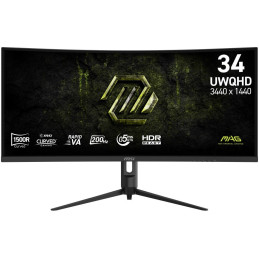 MSI Gaming MAG 342CQRF/ 34"/ 3440x1440/ VA/ 120Hz/ 1ms/ 300cd/m2/ 1100:1/ HDMI/ DP/ VESA/ eerný