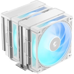 DEEPCOOL chladič AG620 G2 WH ARGB/ 2x 120mm fan / 6x heatpipes / PWM / pro Intel i AMD / bílý