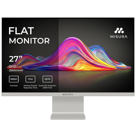 MISURA 27" LED VIVA P26M2741QKAS01/ IPS/ 2560x1440 (QHD)/ 1ms/ 350 cd/m2/ 1500:1/ HDMI/ DP/ USB-C/ měsíčně stříbrný