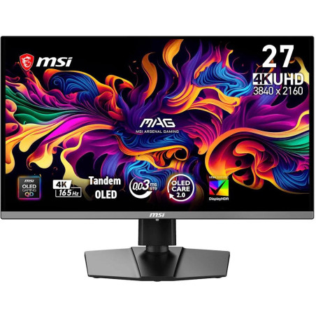 MSI Gaming MAG 272UP QD-OLED E16/ 26,5"/ 3840x2160/ OLED/ 0,03ms/ 165Hz/ 250cd/m2/ 1500000:1/ HDMI/ DP/ VESA/ černý