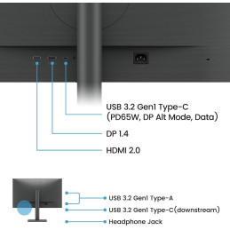 BENQ 27" LED RD270Q/ 2560x1600/ IPS panel/ 1300:1/ 5ms/ HDMI/ DP/USB-C/Pivot/výškově nast./ eye care features/ černý