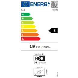BENQ 27" LED RD270Q/ 2560x1600/ IPS panel/ 1300:1/ 5ms/ HDMI/ DP/USB-C/Pivot/výškově nast./ eye care features/ černý