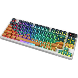MSI herní klávesnice FORGE GK600 TKL Mars/ bezdrátová 2,4GHz+BT/ mechanická/ RGB/ USB-C/ display/ CZ+SK layout
