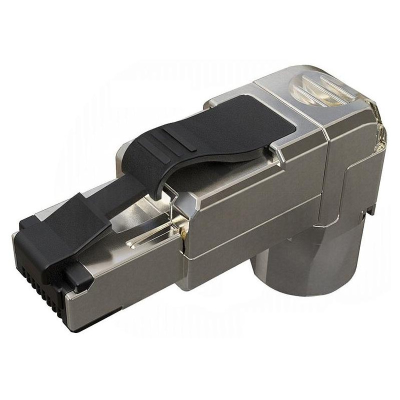 Solarix Konektor MPTL 90° RJ45 CAT6 STP samořezný SXRJ45-6-STP-BK-SA-U